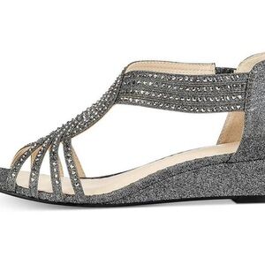 Charter Club Women's Glittery Pewter Sandals